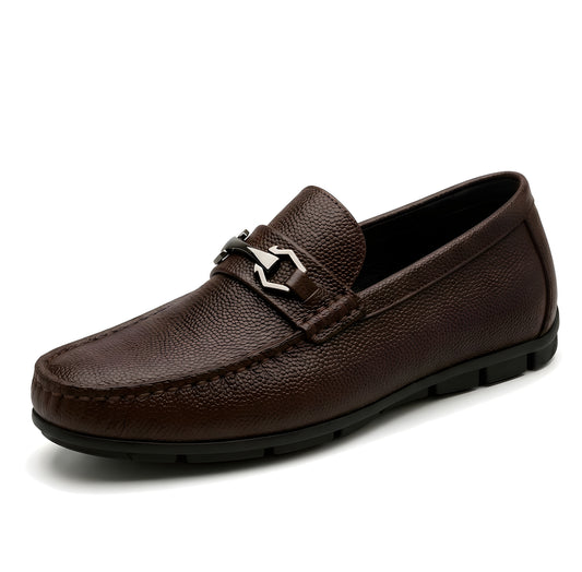 Latest Modern Design Casual Loafers for Men & Boys | Slip-On Daily Wear Shoes (Dot-Brown -8)
